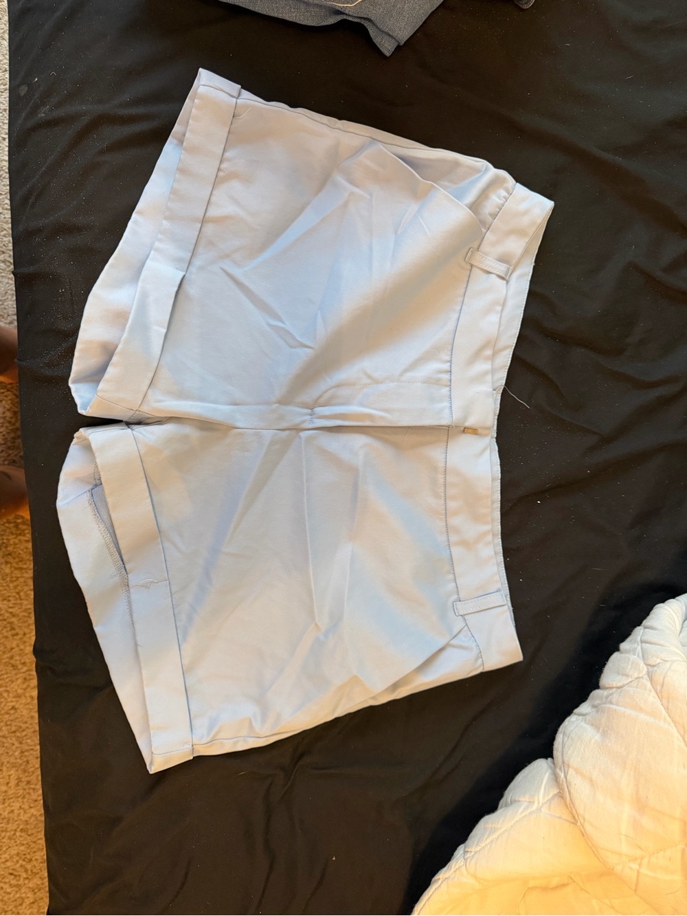 Light Blue mid-rise khaki Women’s Shorts